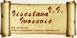 Višeslava Ivošević vizit kartica